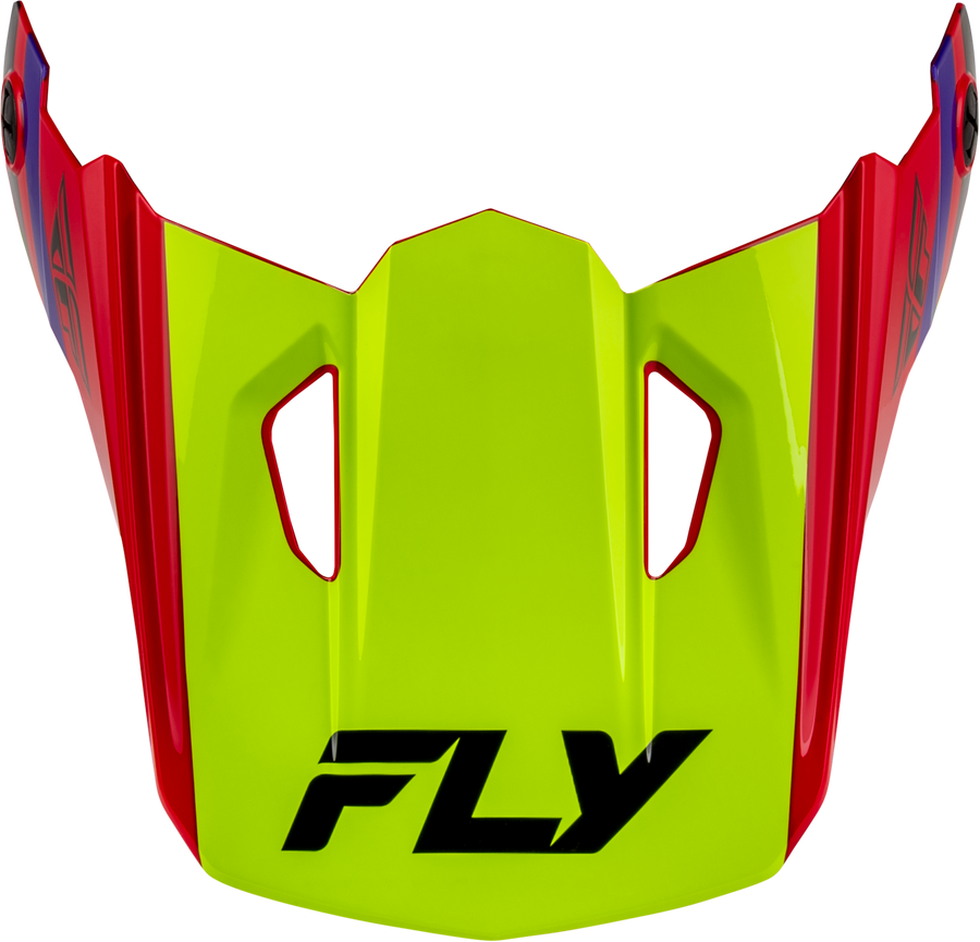 YTH KINETIC SCRAP HELMET VISOR RED/HI-VIS/PURPLE/BLACK YS-YL