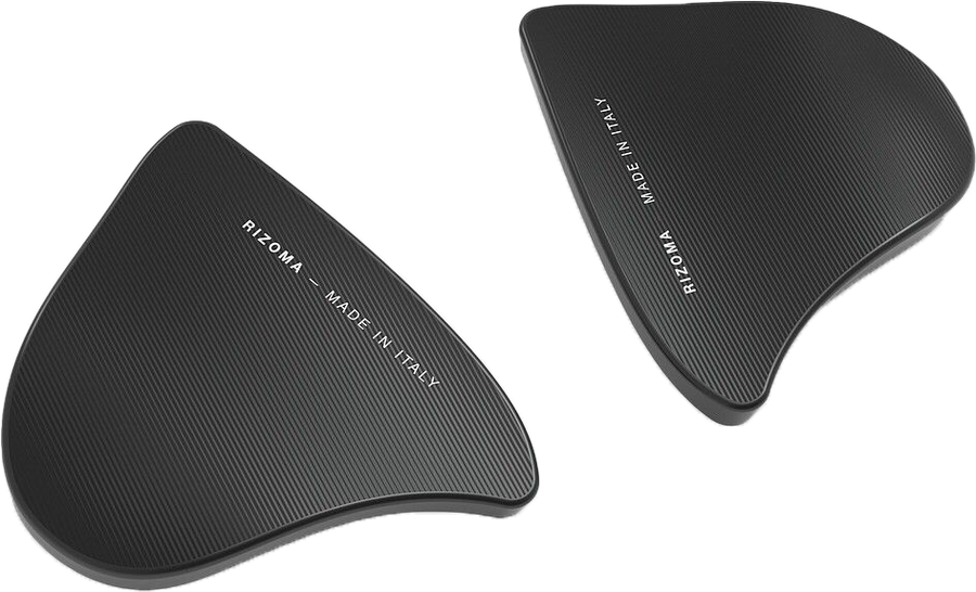 MIRROR BLOCK OFF PLATES PAIR BLACK YAM | ZYF041B