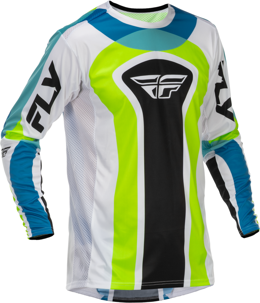 YOUTH LITE LE CURRENT JERSEY WHITE/LIME/BLUE YXL | 379-725YXL