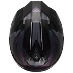 Challenger II Savage Full Face Motorcycle Helmet W/SunShield Chameleon Black Purple Green