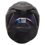 Challenger II Savage Full Face Motorcycle Helmet W/SunShield Chameleon Black Purple Green