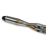 INTMDTR M8 FLT MID BRUSHED SS W/BLACK END CAP | 930-02604