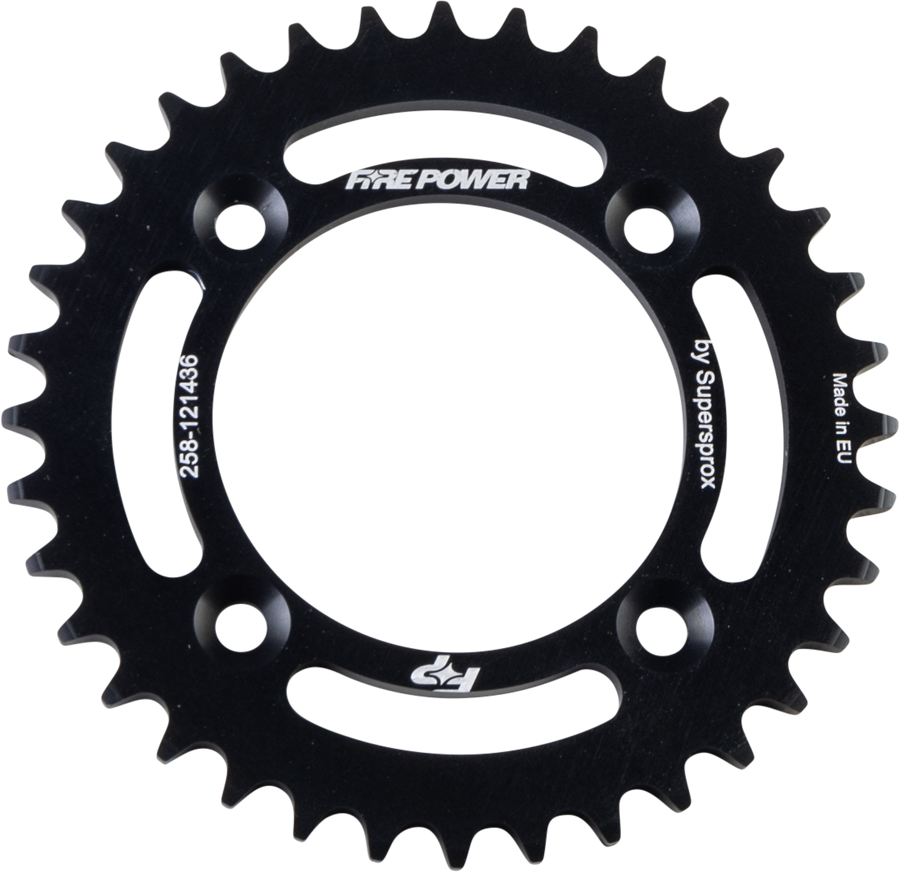 REAR SPROCKET ALUMINUM 36T BLK | FPA-1214-36-BLK