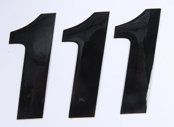 NUMBER 1 BLACK 4" 3/PK | 45-24-1