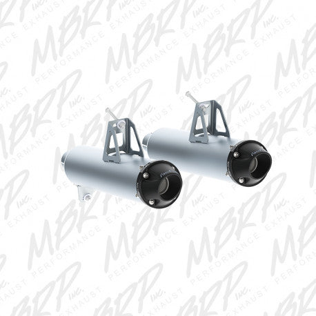 DUAL SLIP-ON SYSTEM W/ PERFORMANCE MUFFLER BLK TIP