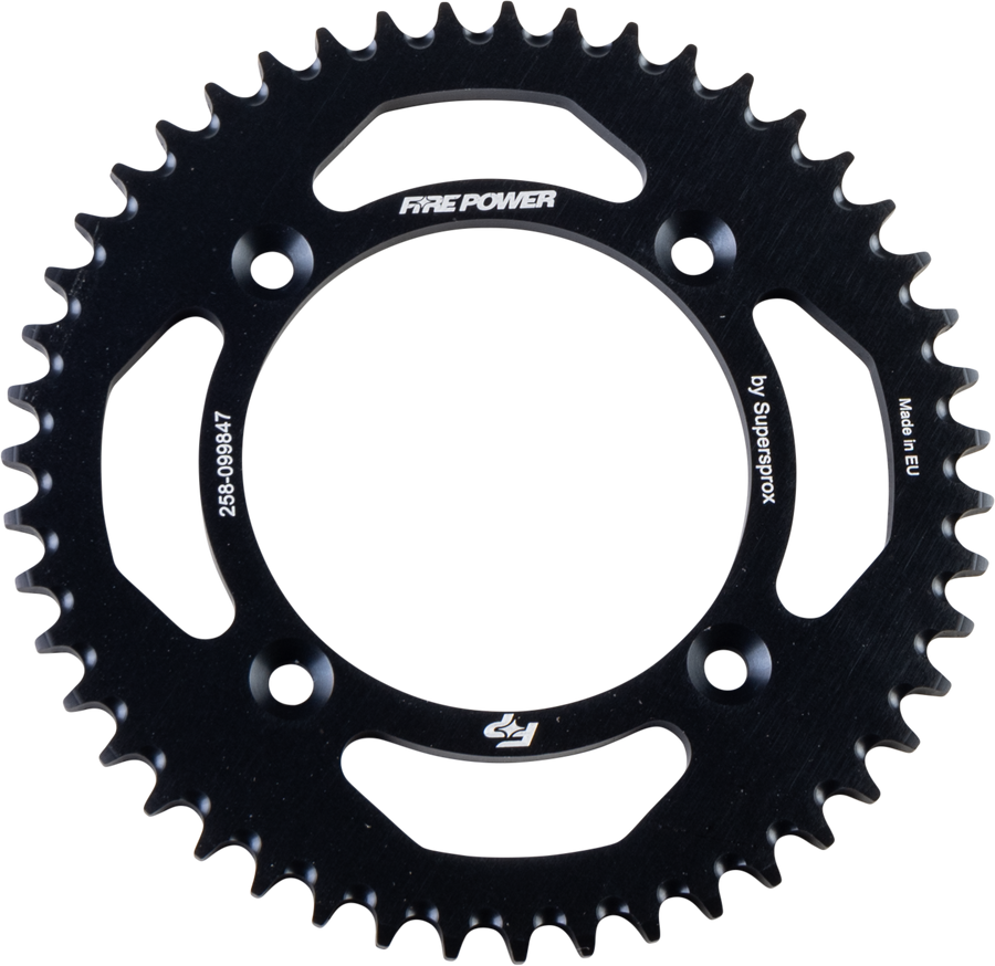 REAR SPROCKET ALUMINUM 47T BLK | FPA-998-47-BLK