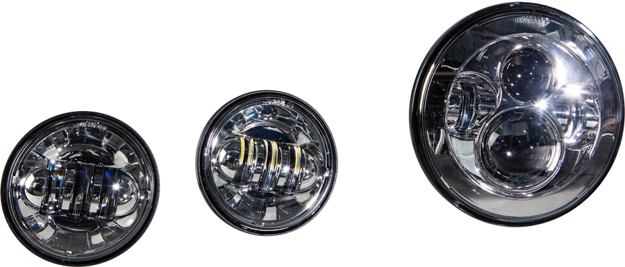 LED HEADLIGHT/PASSING LAMP SET CHROME | 820-0367