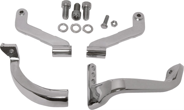 FLOORBOARD MOUNTS CHROME FRT FLH/FLT 93-09 TOUR CVO 06-14 | 16-211