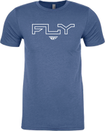 FLY EDGE TEE COOL BLUE HEATHER