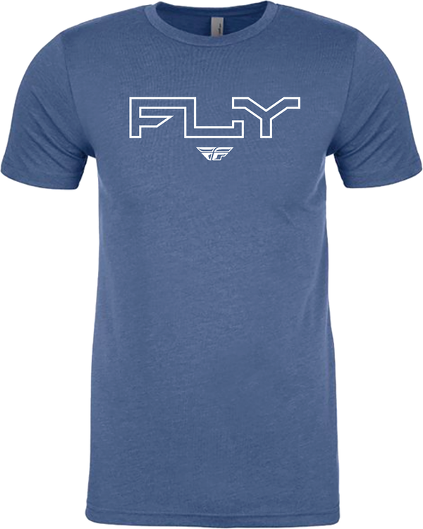 FLY EDGE TEE COOL BLUE HEATHER