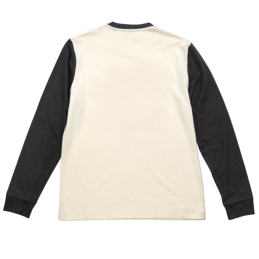 CAPONE YD LS TEE WHT/BLK