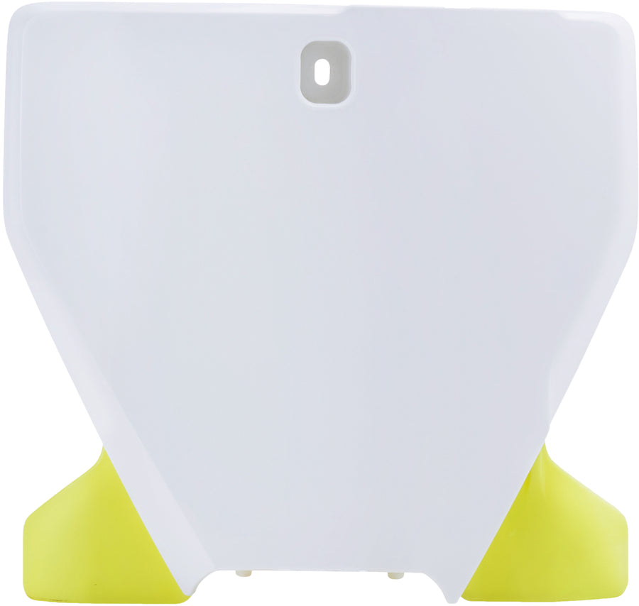 FRONT NUMBER PLATE WHITE/YELLOW