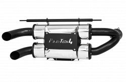 DUAL STACKED SLIP-ON SYSTEM W/ PERFORMANCE MUFFLER BLK TIP | AT-9515PT