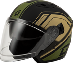 OF-87 DUKE HELMET MATTE BLACK/GREEN XS