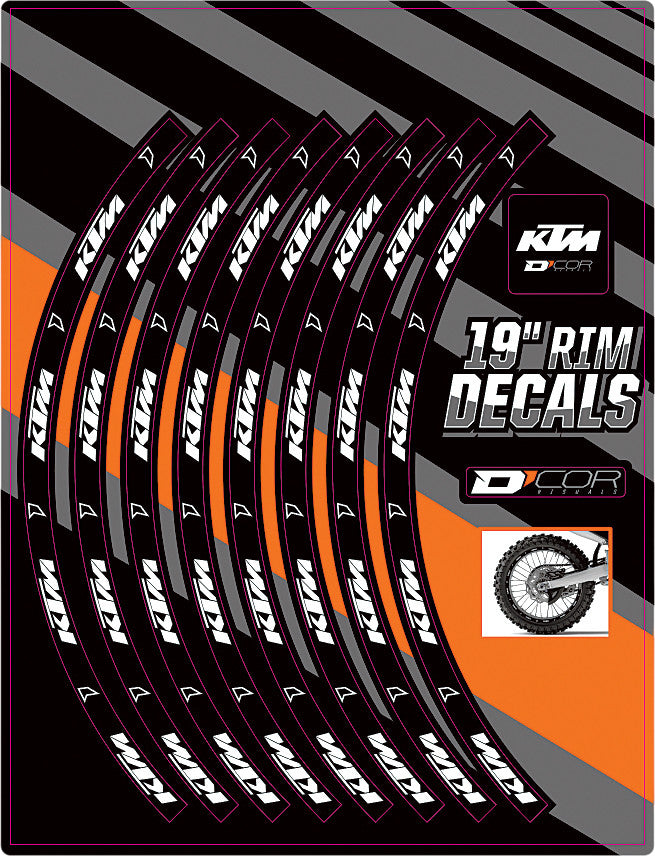 RIM DECALS 19" KTM LOGO REAR | 40-80-203
