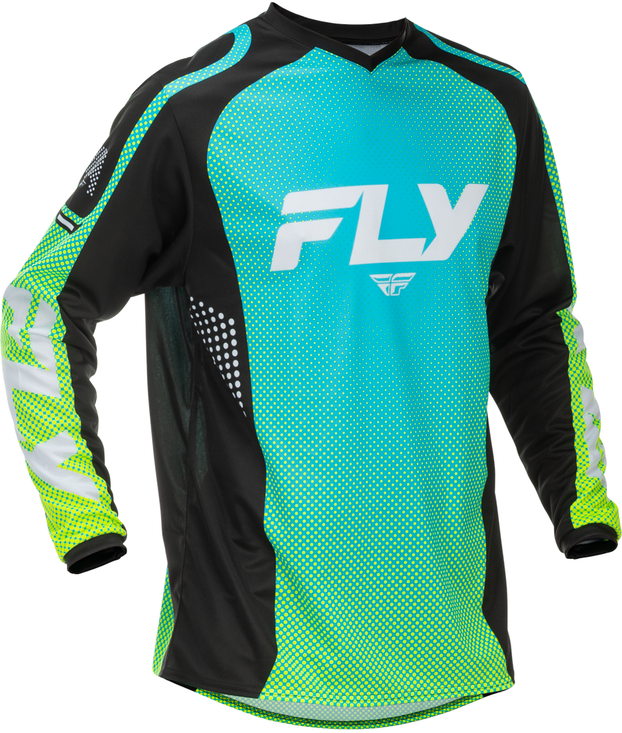 F-16 JERSEY AQUA/BLACK/WHITE 2X