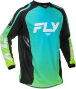 F-16 JERSEY AQUA/BLACK/WHITE MD