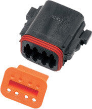 8-WIRE BLACK DEUTSCH PLUG & WDGLCK HD# 72118-94BK | DP-8B