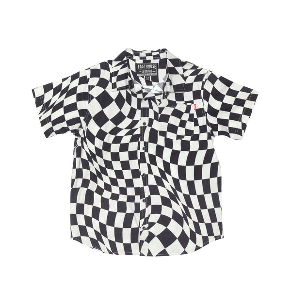 TRIP SS BTN SHRT BLK/WHT 3X