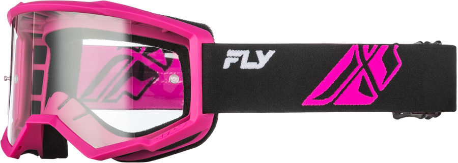 FOCUS GOGGLE BLACK/PINK W/ CLEAR LENS