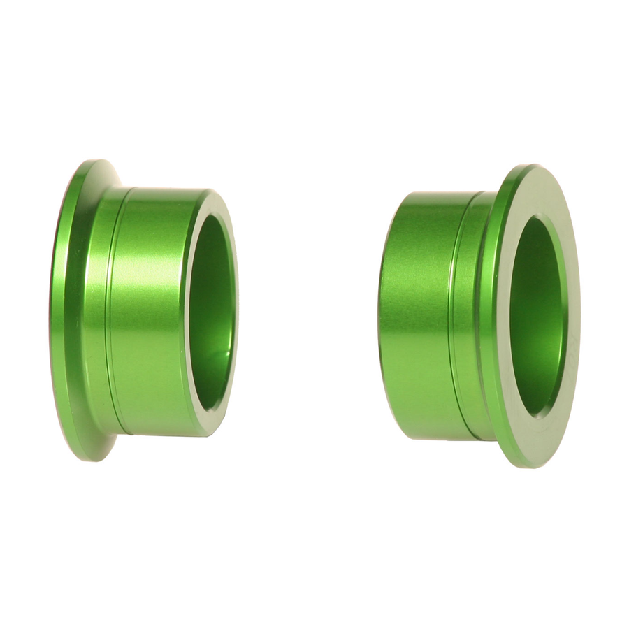 REAR WHEEL SPACERS GREEN KAW