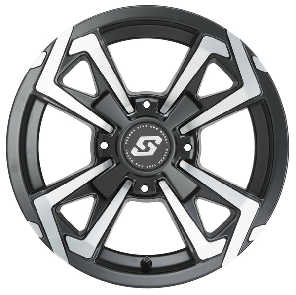 RIOT WHEEL 14X7 4/156 4+3 (+5MM) BLK/MACHINED