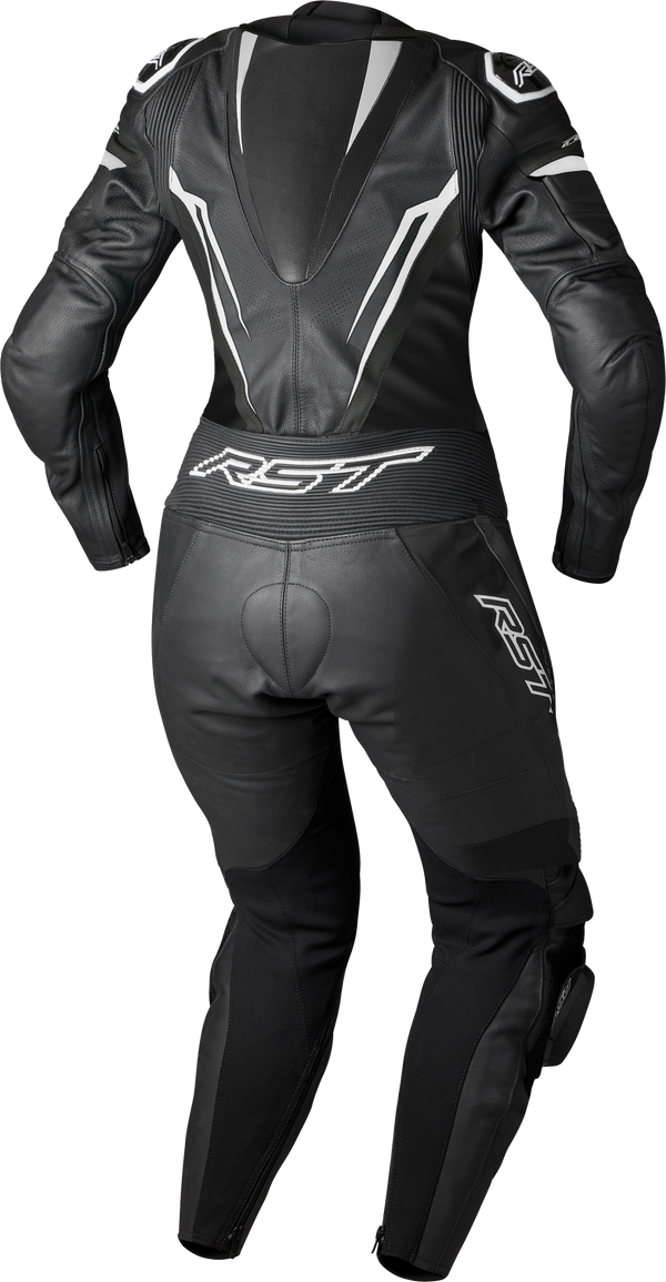 WOMENS TRACTECH EVO D3O SUIT BLACK/WHITE LEATHER