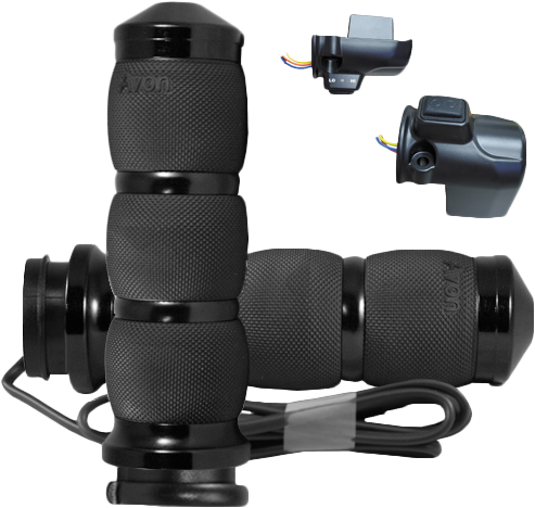 AIR CUSHION HEATED BLACK TWIST GRIP | AIR-91-F24-HT