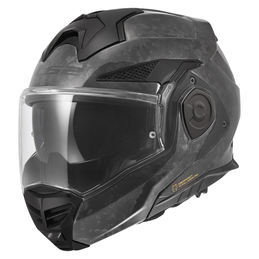 Advant X Carbon Full Forged Modular Motorcycle Helmet W/SunShield Gloss Black