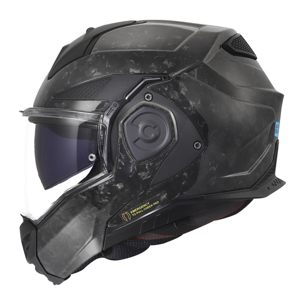 Advant X Carbon Full Forged Modular Motorcycle Helmet W/SunShield Gloss Black