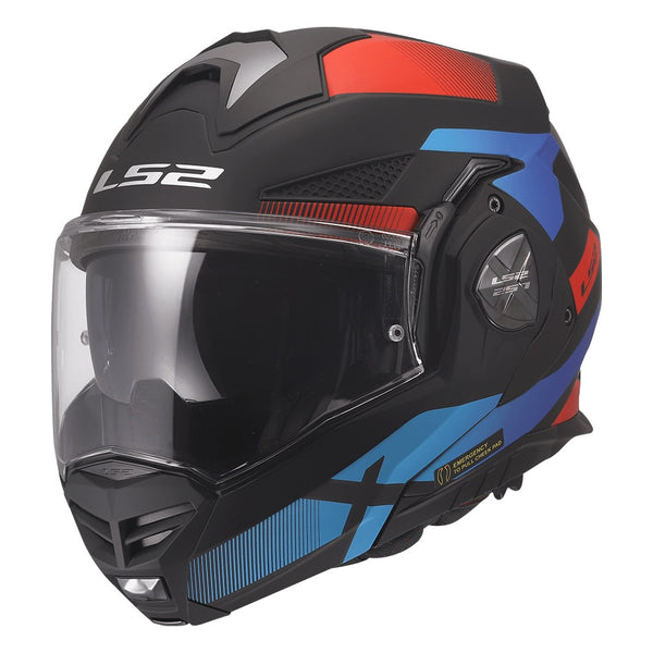 Advant X Nova Modular Motorcycle Helmet W/SunShield Matte Black Red Blue