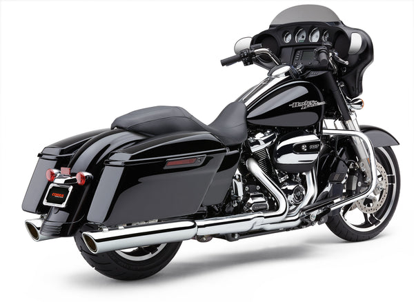 909-TWINS 4" SLIP-ONS CHROME FLH/FLT 17-25