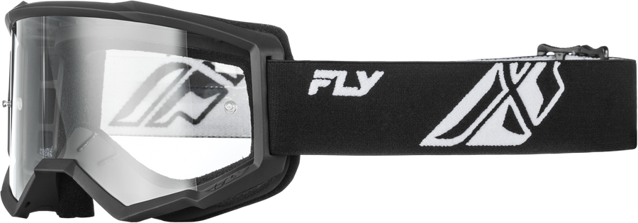 FOCUS GOGGLE BLACK/WHITE W/ CLEAR LENS