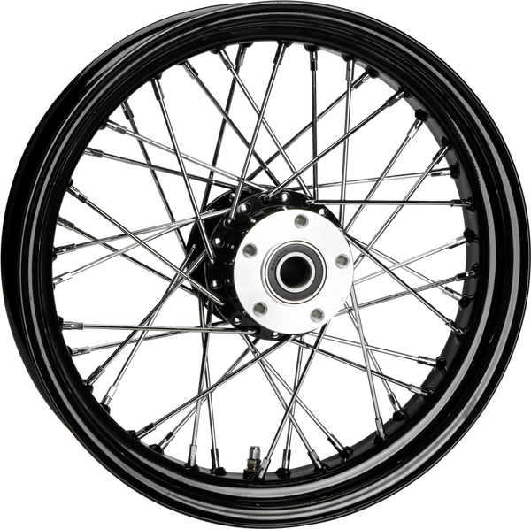 FR 40-SPK SD BLACK 16X3.5 FLST-HUB 3/4" AXL PRE 99