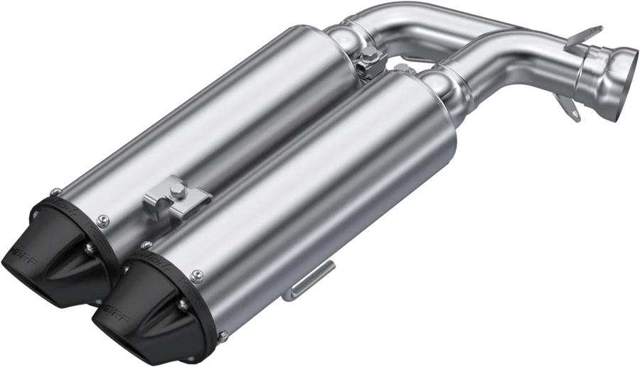 DUAL SLIP-ON SYSTEM W/ 4" PERFORMANCE MUFFLER BLK TIP | AT-9534PT
