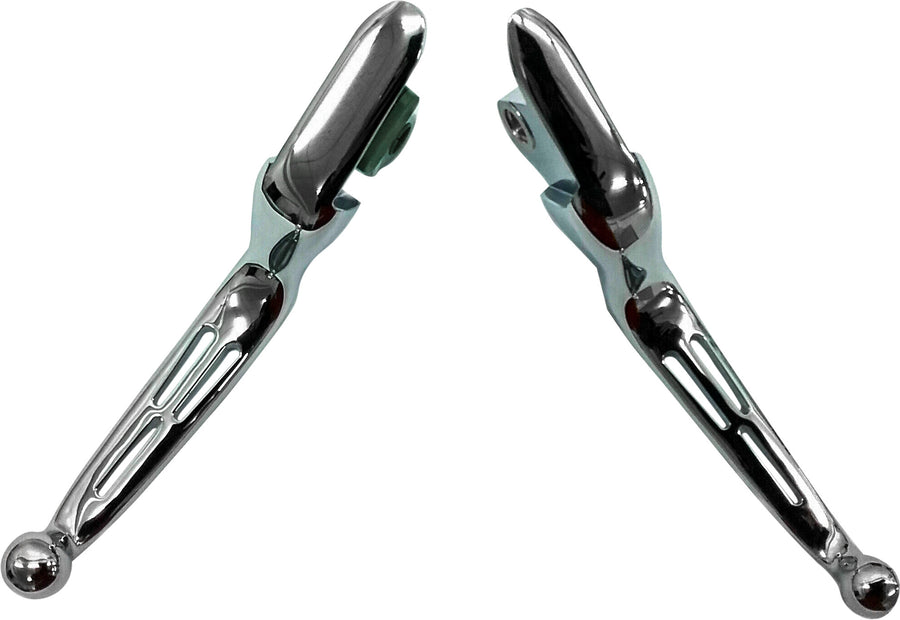 SLOTTED LEVER SET CHROME SOFTAIL 15-24 CABLE | 053574