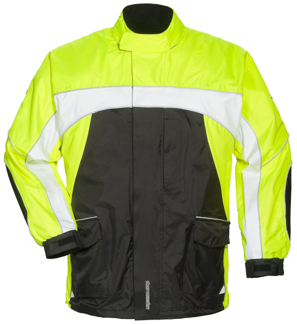 ELITE 3 RAIN JKT BK/HV/WH