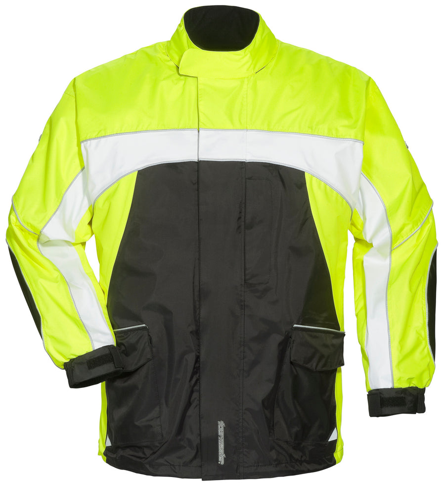 ELITE 3 RAIN JKT BK/HV/WH