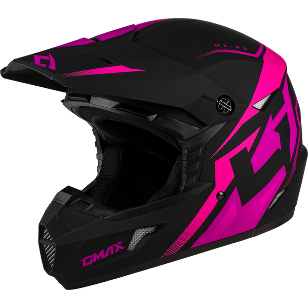 MX-46 COMPOUND HELMET MATTE BLACK/PINK LG