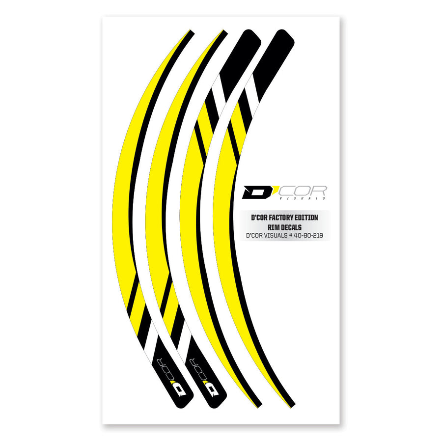 RIM DECALS YELLOW 4 PC SET YEL RIM DECALS 4 PC SET | 40-80-219