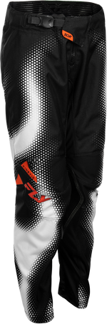 YOUTH KINETIC TORCH PANTS BLACK/WHITE/ORANGE SZ 26
