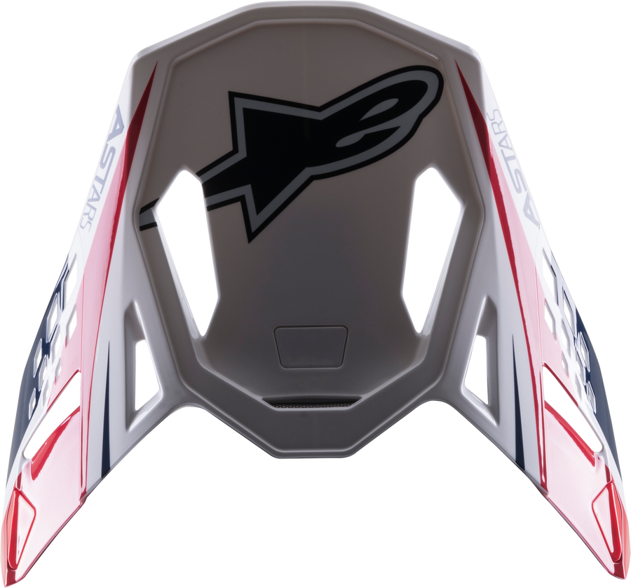 S-M10 CARBON META2 VISOR WHITE/RED/BLUE GLOSSY