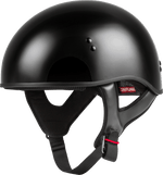HH-45 HALF HELMET NAKED BLACK 2X