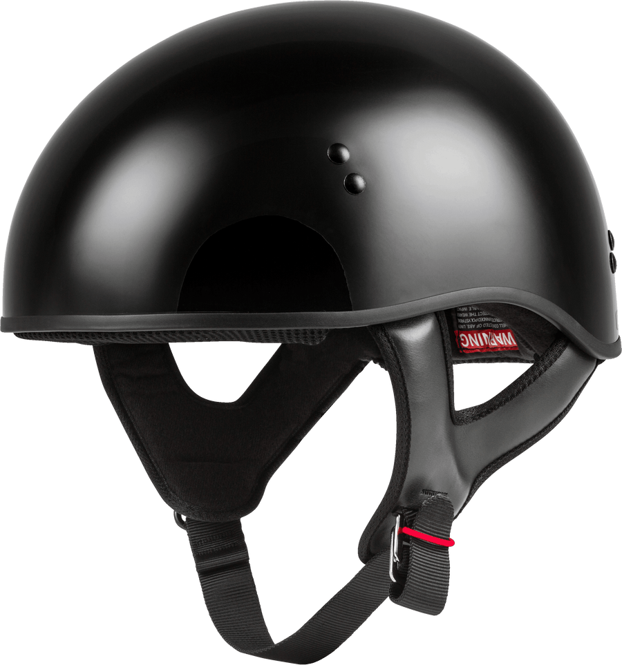 HH-45 HALF HELMET NAKED BLACK MD