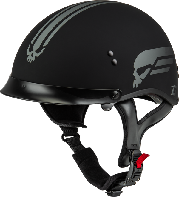 HH-65 RETRIBUTION HELMET W/PEAK MATTE BLACK/SILVER