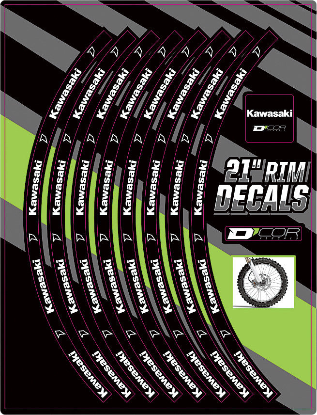 RIM DECALS 21" KAWASAKI LOGO FRONT | 40-80-202