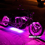 Multi-color Motorcycle LED Accent Light Kit w/Remote Key Fob