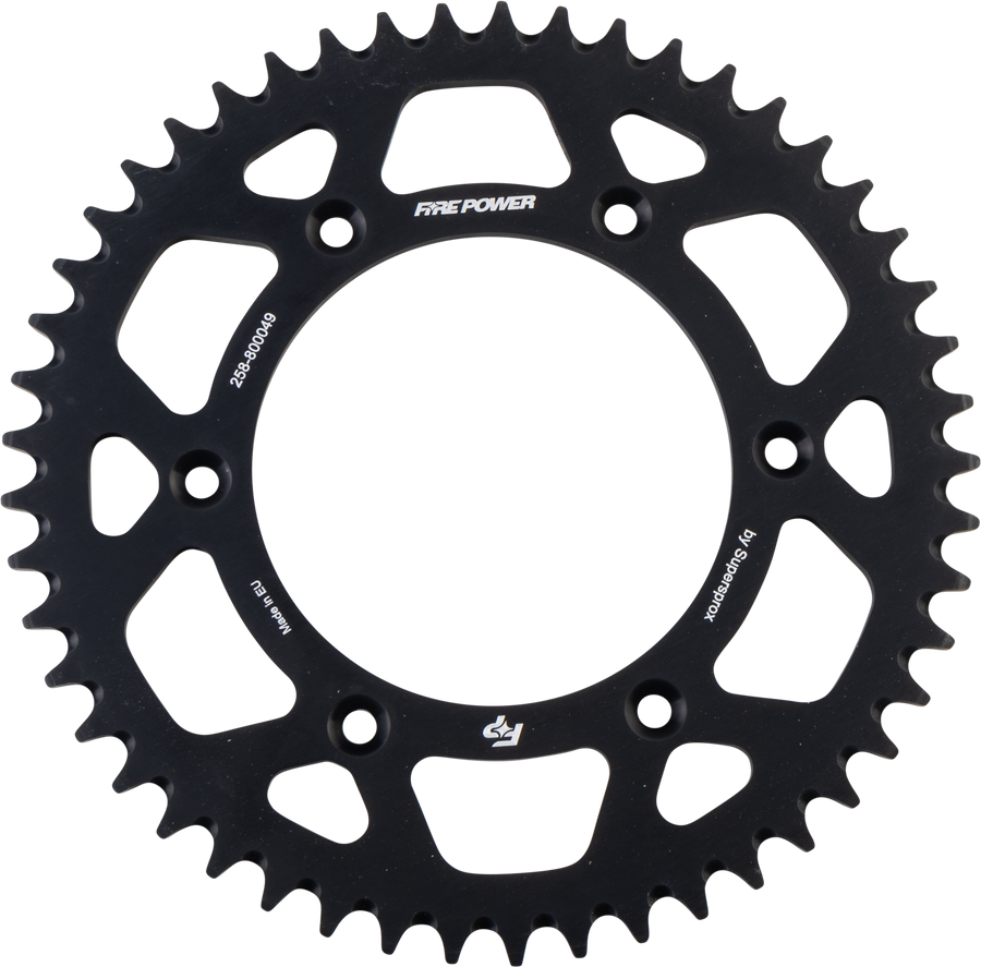 REAR SPROCKET ALUMINUM 49T BLK | FPA-8000-49-BLK