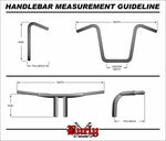 BURLY 13" BAGGER BAR 1.25" TBW CHROME