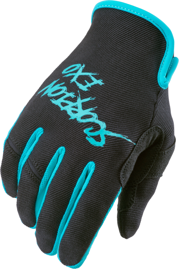 AIR-STRETCH GLOVES GRIND BLACK/TEAL